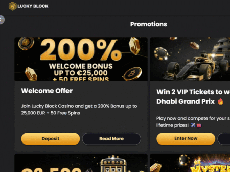 Lucky Block Casino apžvalga: modernus užsienio kazino